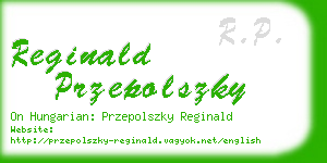 reginald przepolszky business card